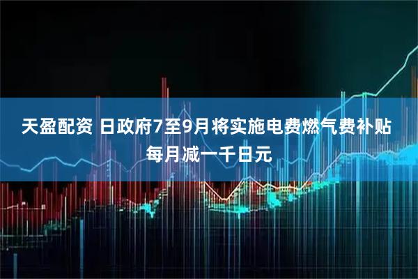 天盈配资 日政府7至9月将实施电费燃气费补贴 每月减一千日元